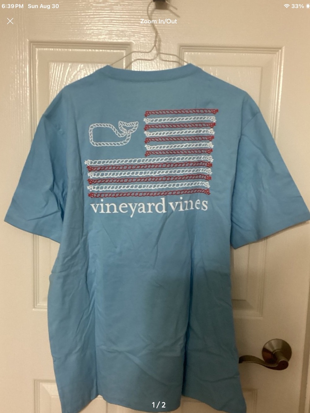 Vineyard Vines Cape Blue Rope Flag Tee Large  Short Sleeve Tee